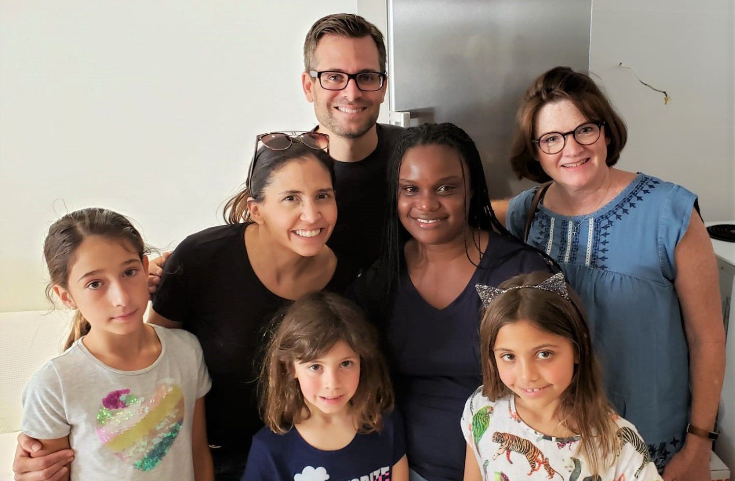 Councilman Brett Moss and family help welcome the Auguste family to KB Sunday, Sept-14